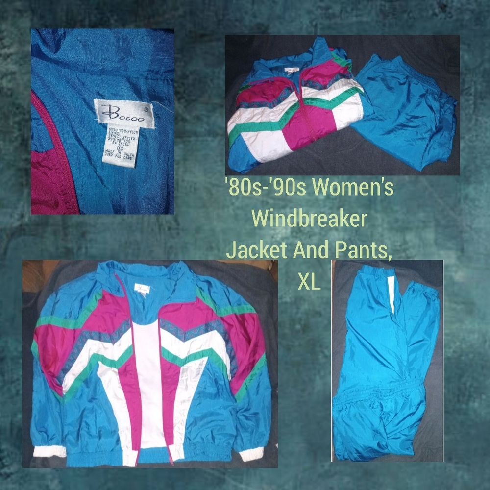 Vintage Windbreaker Jacket And Pants XL